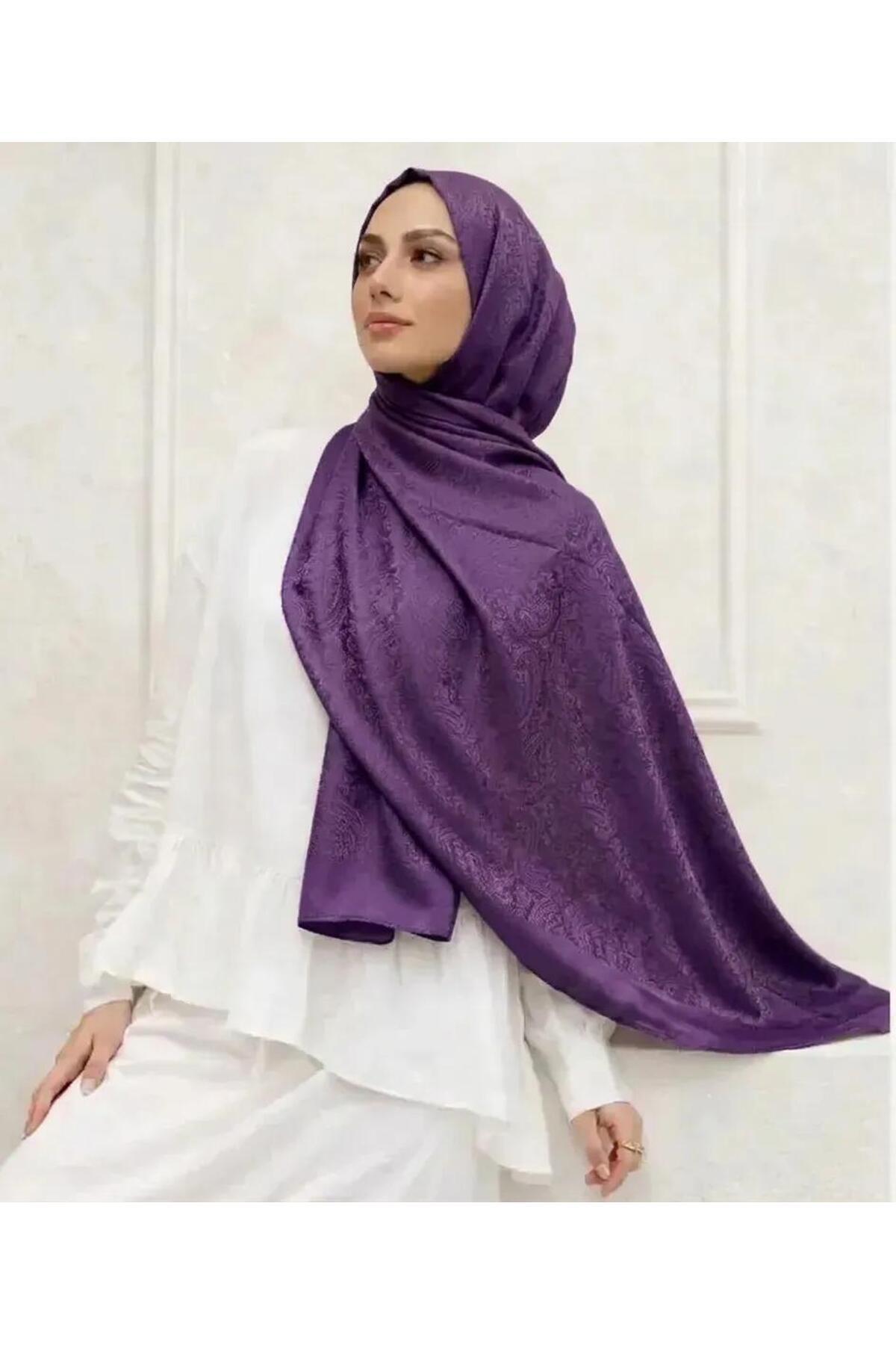 Vera Jakarlı Şal 70 x 185 - Mor