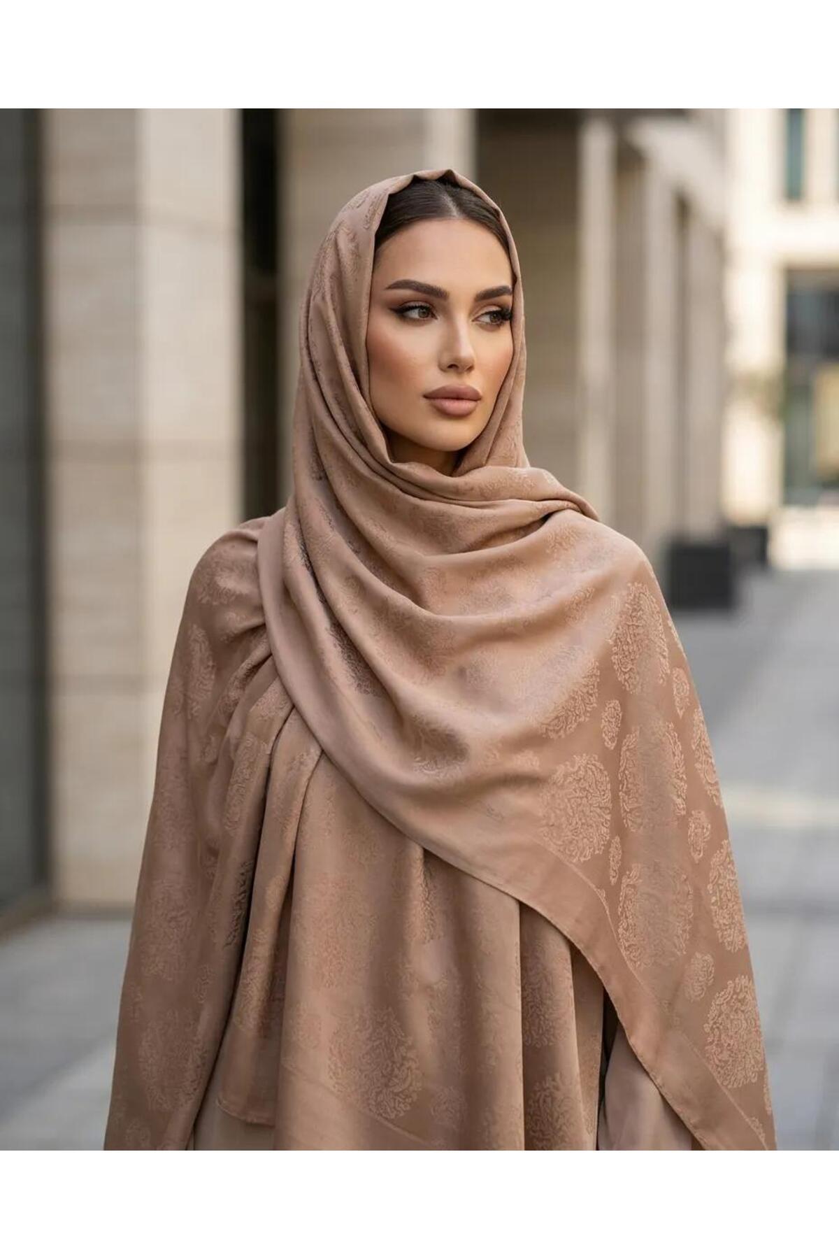 Vera Jakarlı Şal 70 x 185 - Vizon