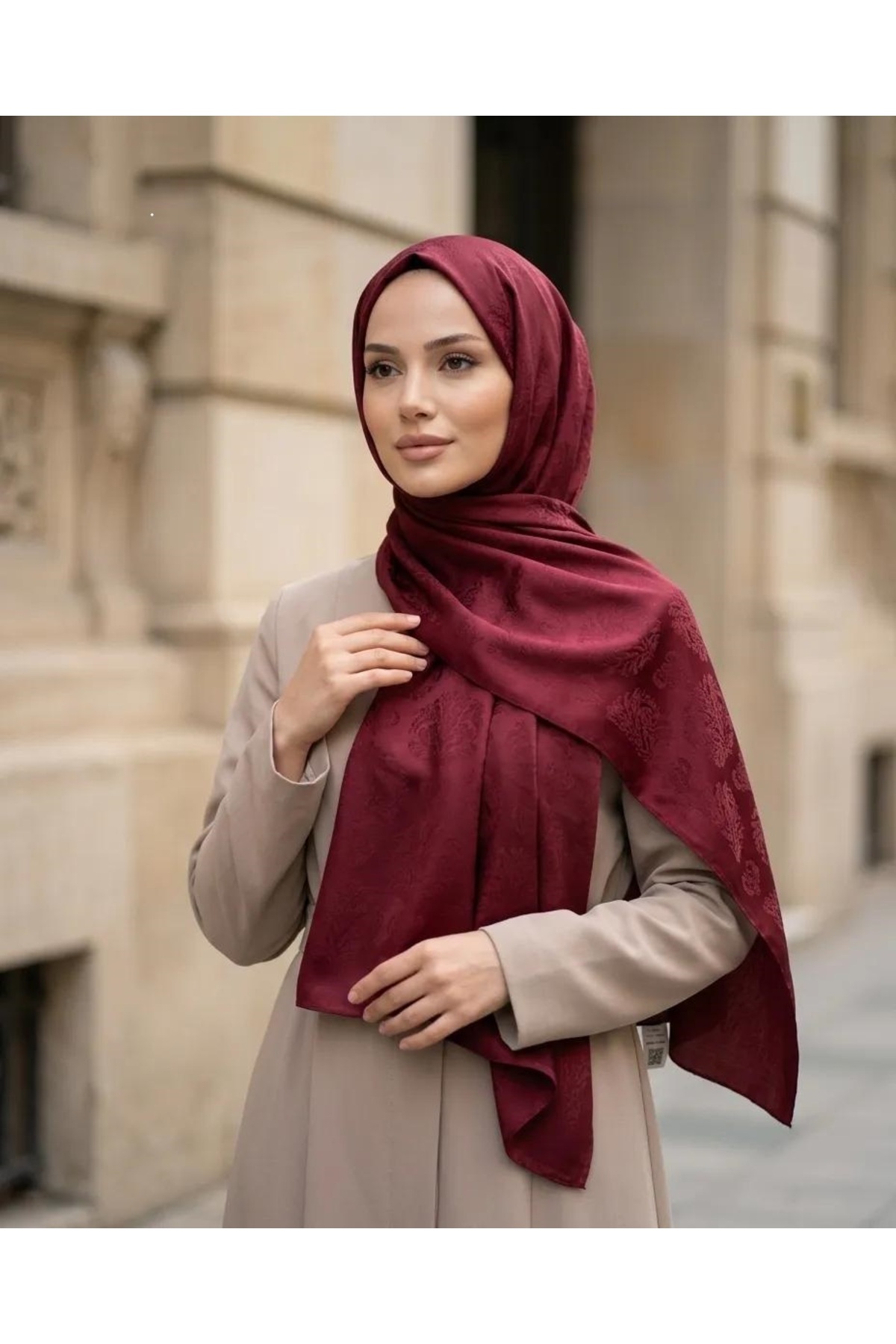 Vera Jakarlı Şal 70 x 185 - Bordo