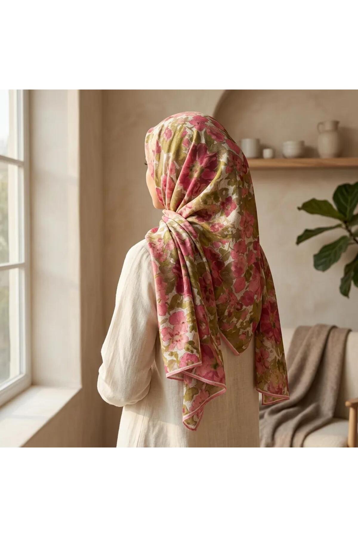 Vera Renkli Şal 70 x 185 - Pembe